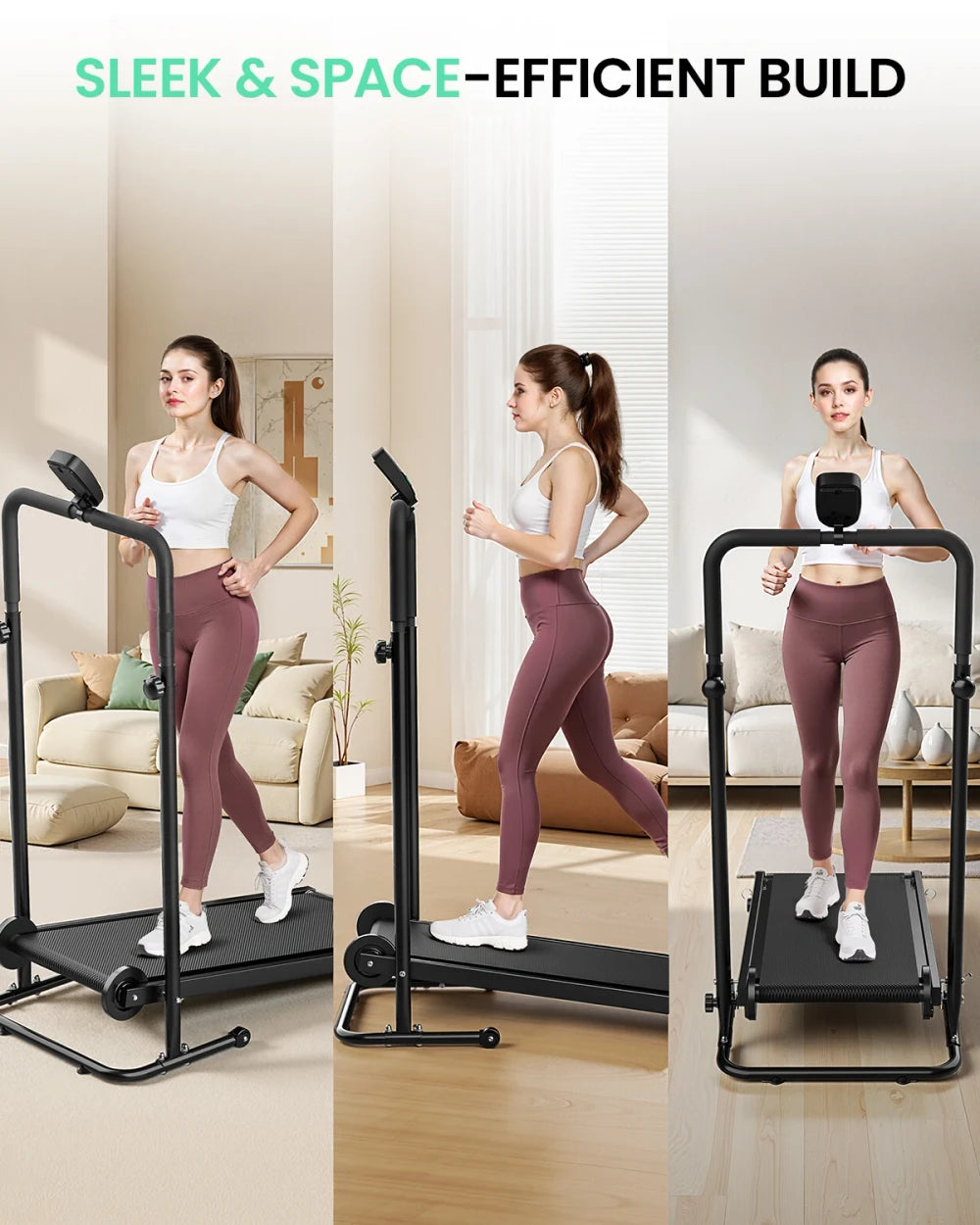 Akluer Folding Non-Electric Treadmill