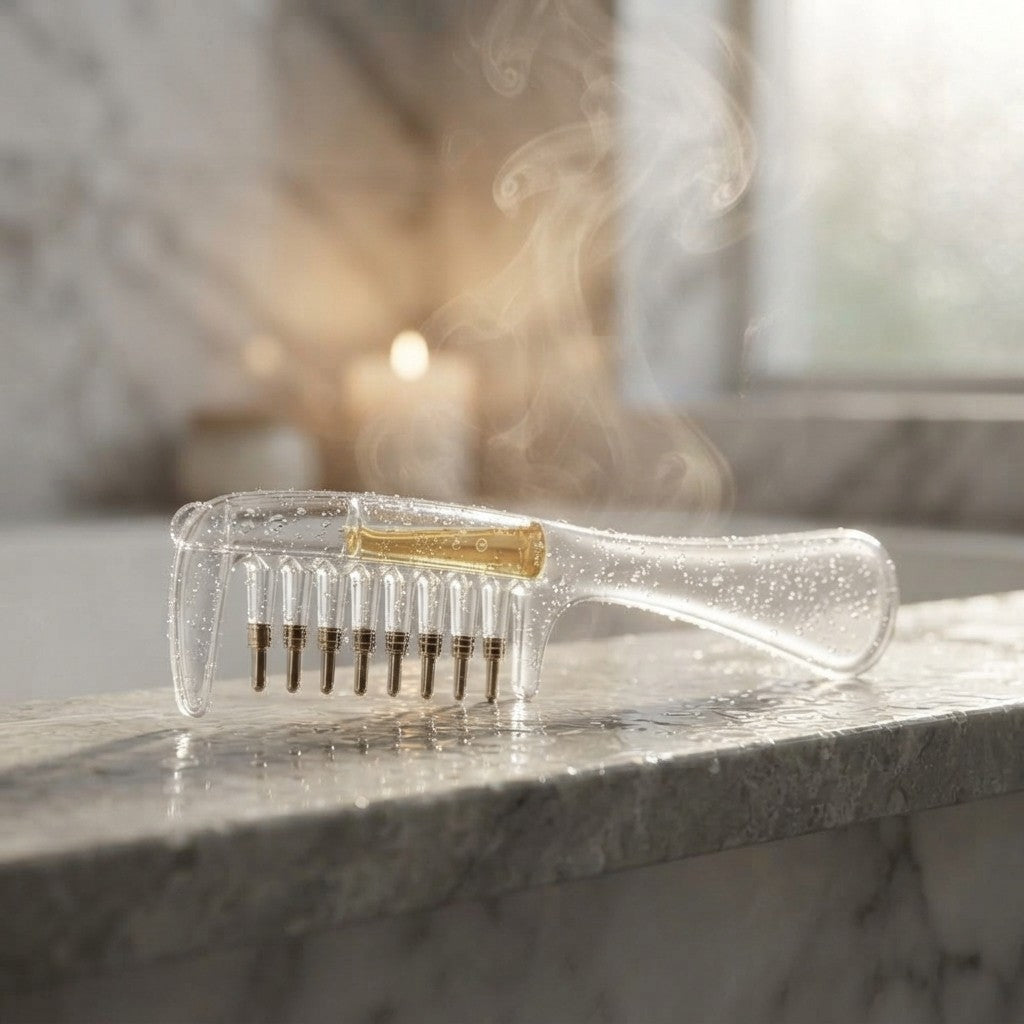 Transparent Scalp Massage Hair Oil Applicator Comb